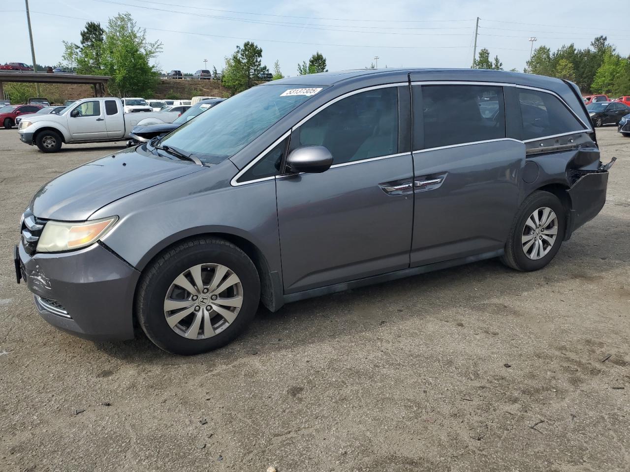 2014 Honda Odyssey Exl na sprzedaż w Gaston, SC - Rear End