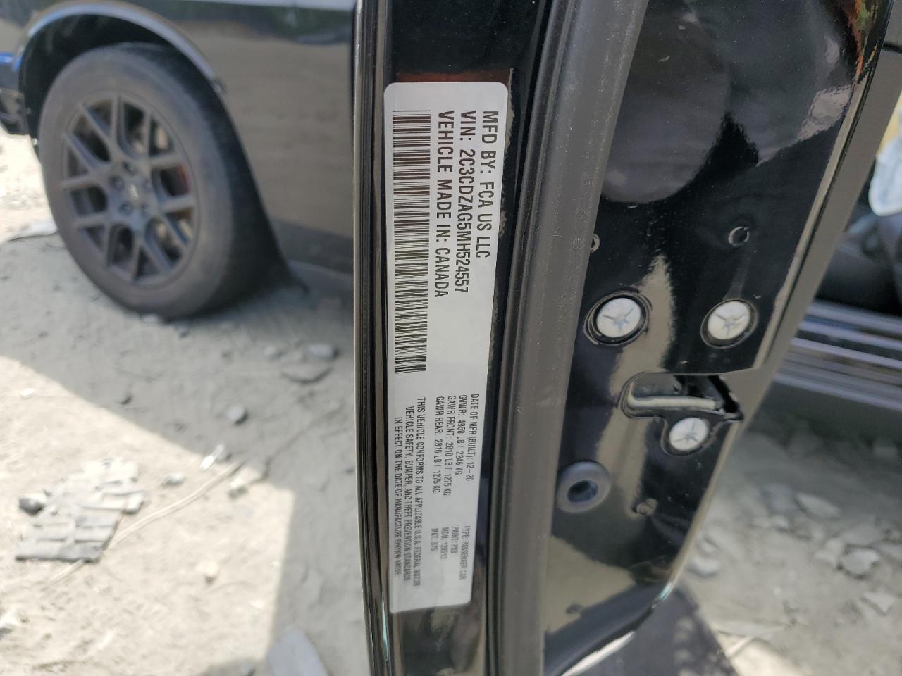 2021 Dodge Challenger Sxt VIN: 2C3CDZAG5MH524557 Lot: 54148625