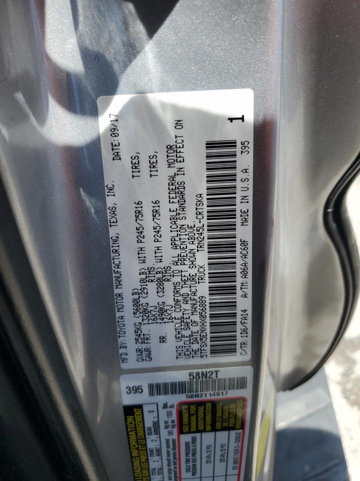 2017 Toyota Tacoma Access Cab VIN: 5TFSX5ENXHX056889 Lot: 53164545