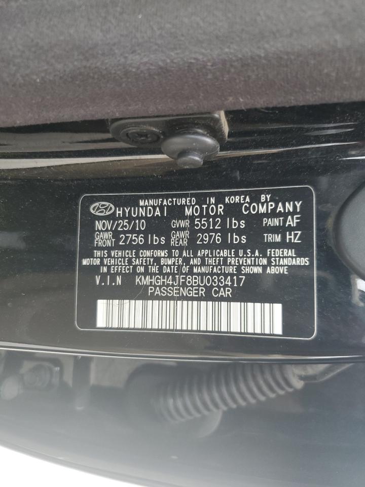 2011 Hyundai Equus Signature VIN: KMHGH4JF8BU033417 Lot: 52175745