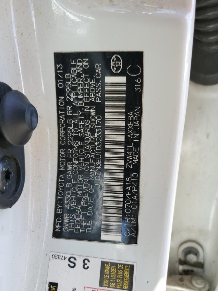 2013 Toyota Prius V VIN: JTDZN3EU1D3233170 Lot: 55131525