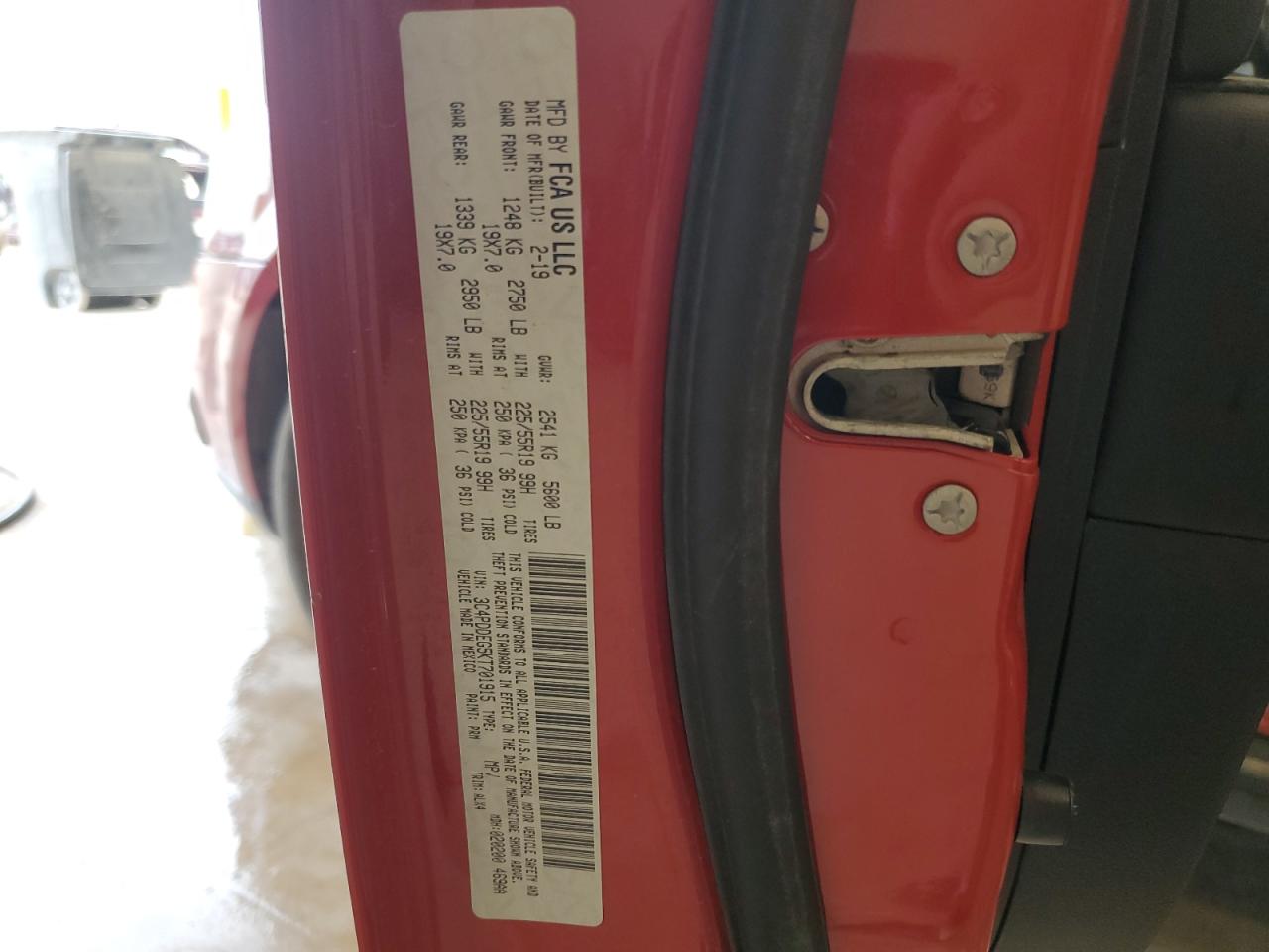 2019 Dodge Journey Gt VIN: 3C4PDDEG5KT701915 Lot: 54374765