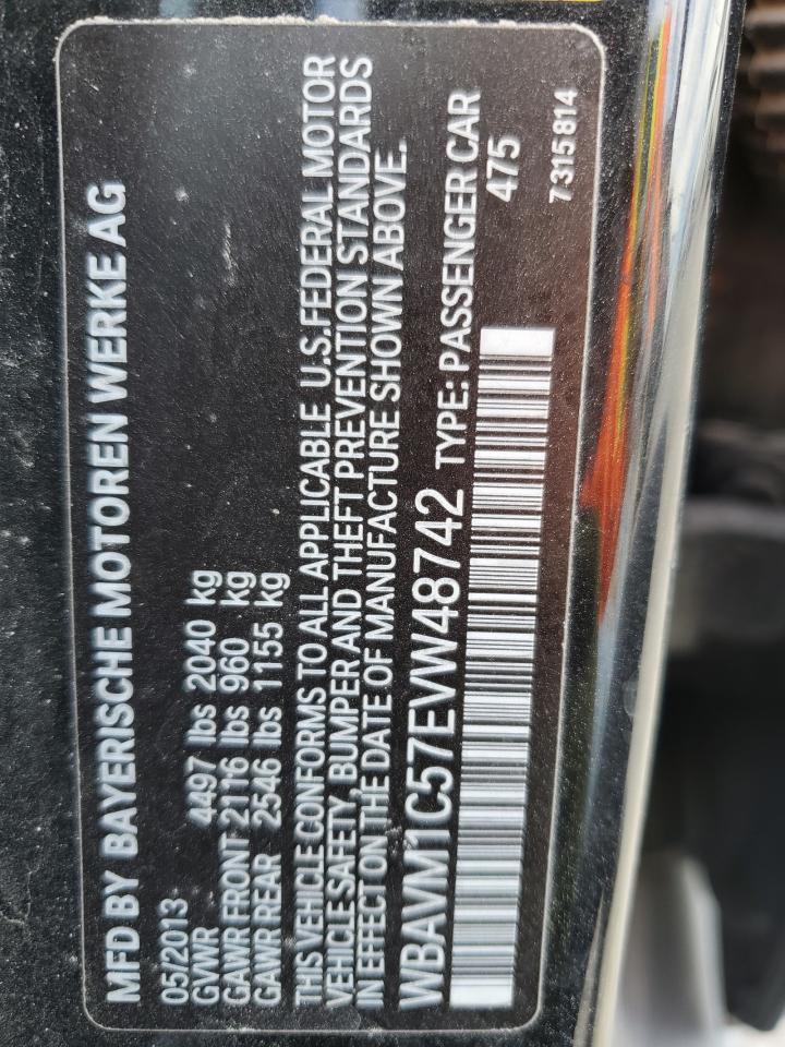 2014 BMW X1 Sdrive28I VIN: WBAVM1C57EVW48742 Lot: 54388035