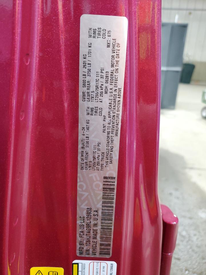 2024 Jeep Gladiator Sport VIN: 1C6HJTAG9RL126938 Lot: 54168665