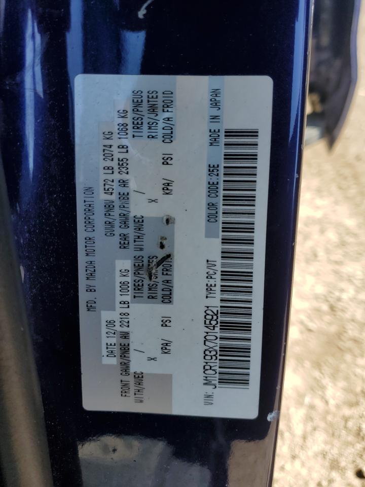 2007 Mazda 5 VIN: JM1CR193X70145921 Lot: 51325685
