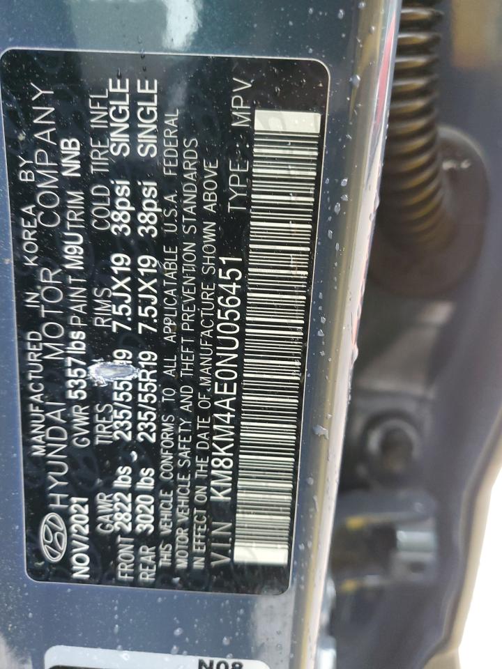 2022 Hyundai Ioniq 5 Se VIN: KM8KM4AE0NU056451 Lot: 52114115
