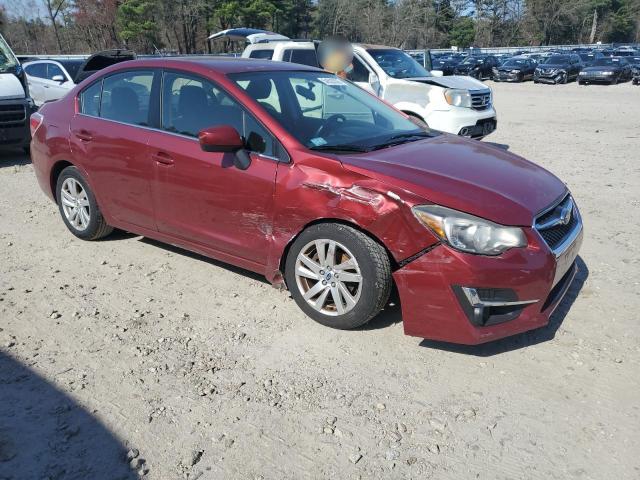  SUBARU IMPREZA 2015 Czerwony