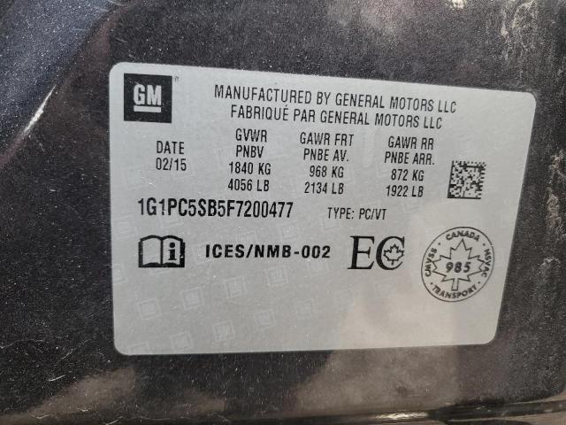 2015 CHEVROLET CRUZE LT