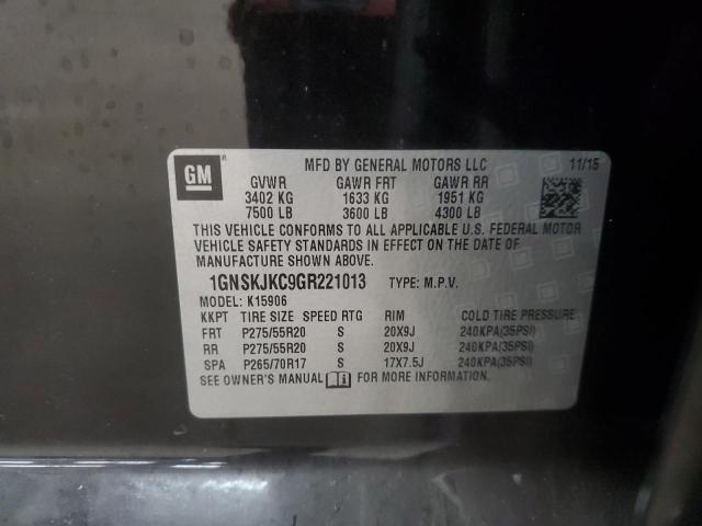 2016 CHEVROLET SUBURBAN K1500 LTZ  