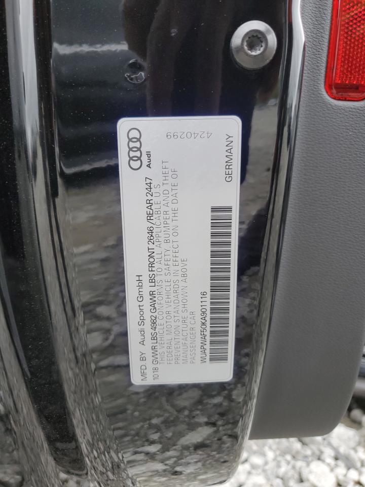 2019 Audi Rs5 VIN: WUAPWAF50KA901116 Lot: 52180835
