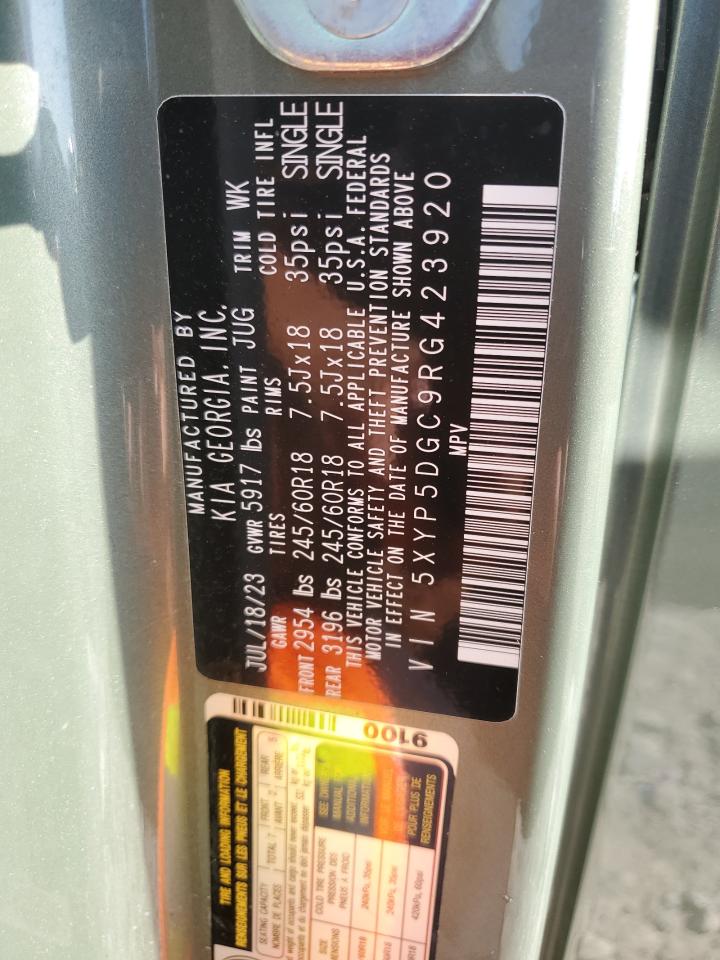 2024 Kia Telluride Sx VIN: 5XYP5DGC9RG423920 Lot: 54176455