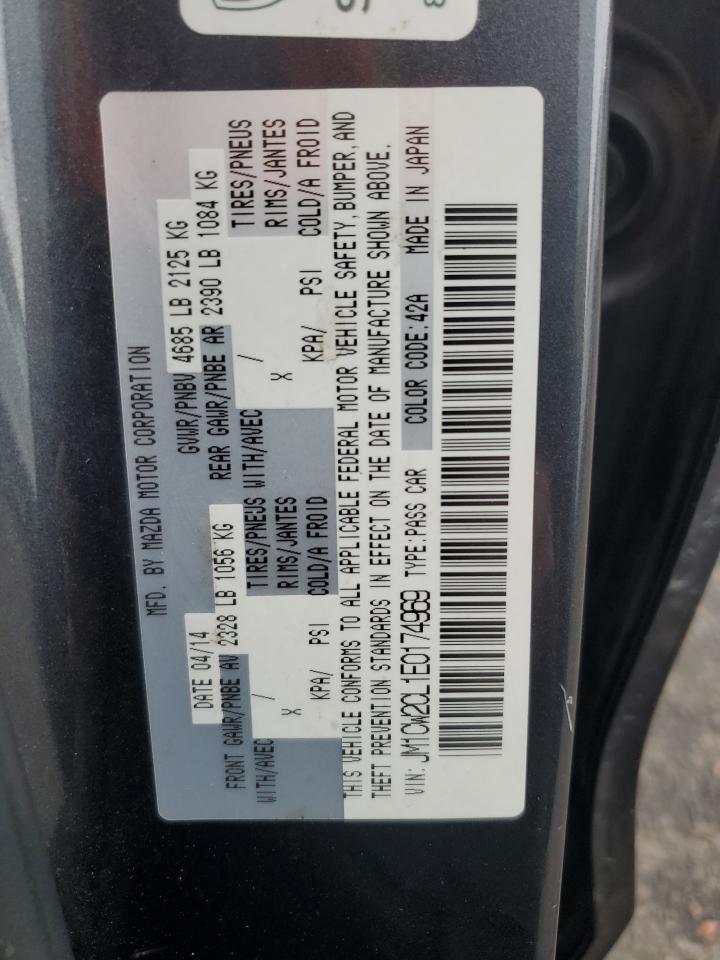 2014 Mazda 5 Touring VIN: JM1CW2CL1E0174969 Lot: 51532945