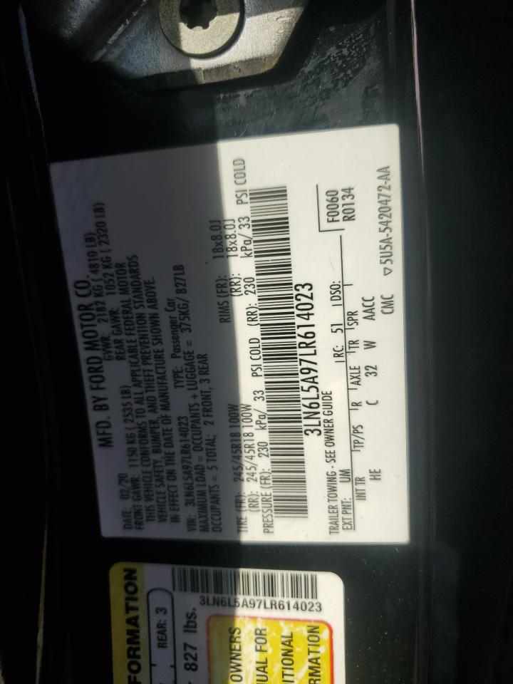 3LN6L5A97LR614023 2020 Lincoln Mkz