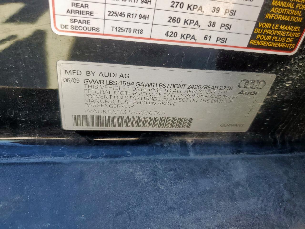2010 Audi A3 Premium Plus VIN: WAUKFAFM1AA006745 Lot: 53914315