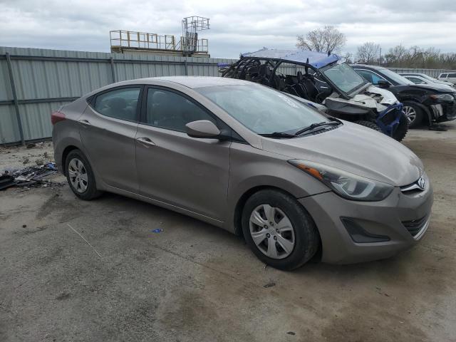 Sedans HYUNDAI ELANTRA 2016 tan