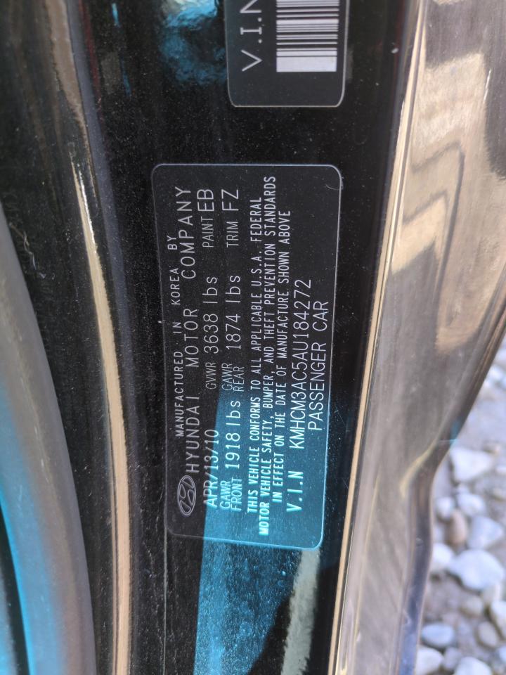 2010 Hyundai Accent Blue VIN: KMHCM3AC5AU184272 Lot: 54772095