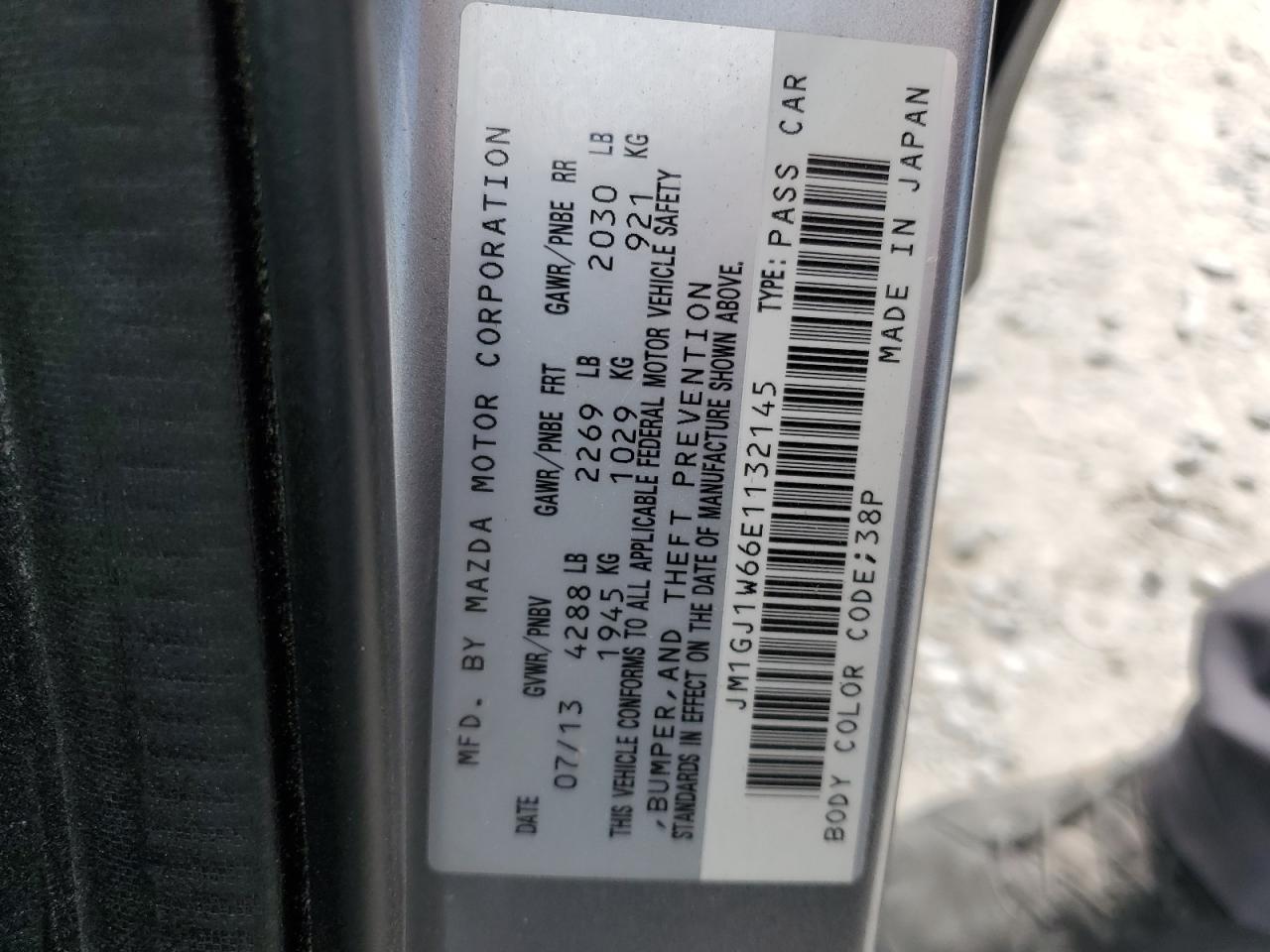 2014 Mazda 6 Grand Touring VIN: JM1GJ1W66E1132145 Lot: 52853295