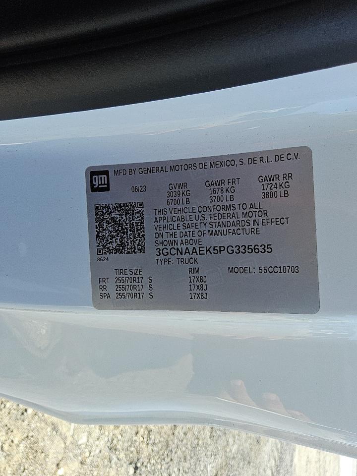 3GCNAAEK5PG335635 CHEVROLET ALL Models 2023