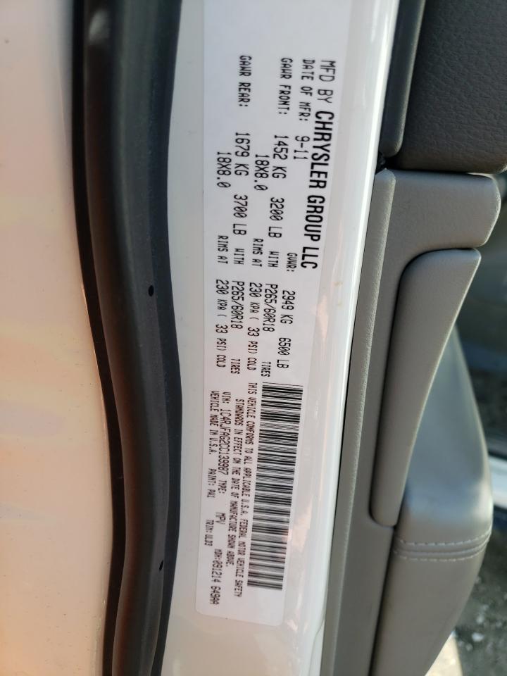 2012 Jeep Grand Cherokee Laredo VIN: 1C4RJFAG2CC139987 Lot: 52165675