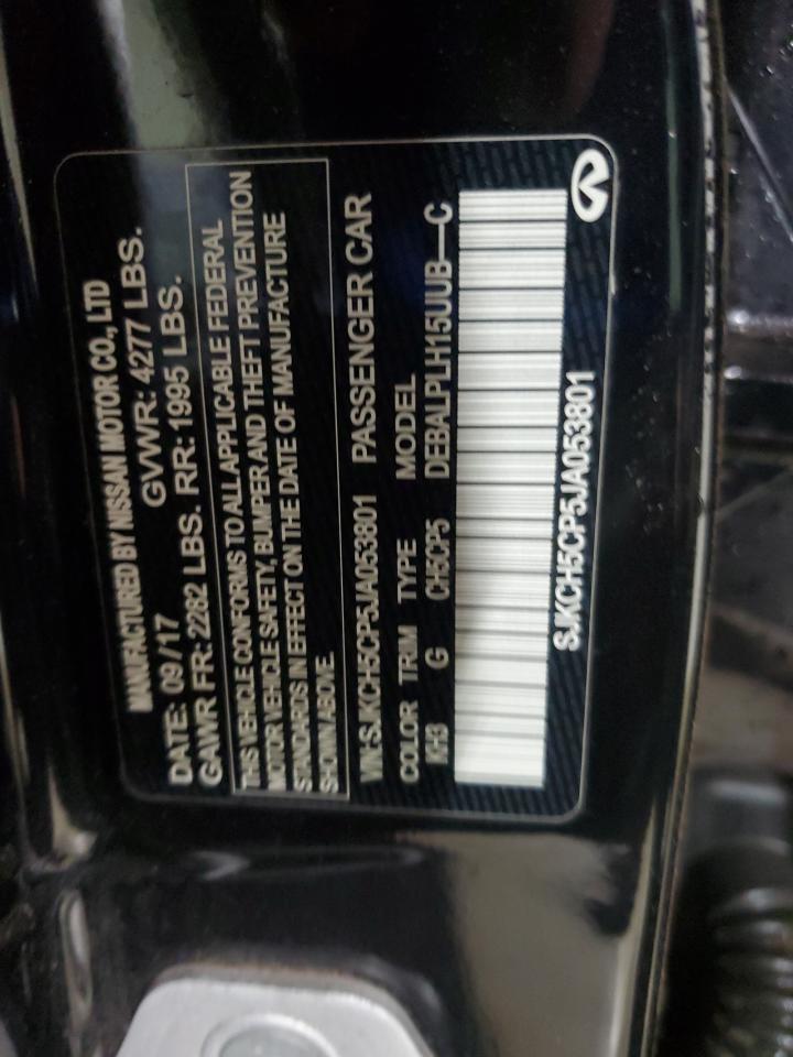 2018 Infiniti Qx30 Base VIN: SJKCH5CP5JA053801 Lot: 54936375