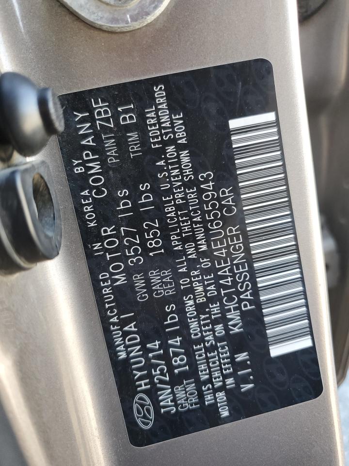 2014 Hyundai Accent Gls VIN: KMHCT4AE4EU655943 Lot: 63986685