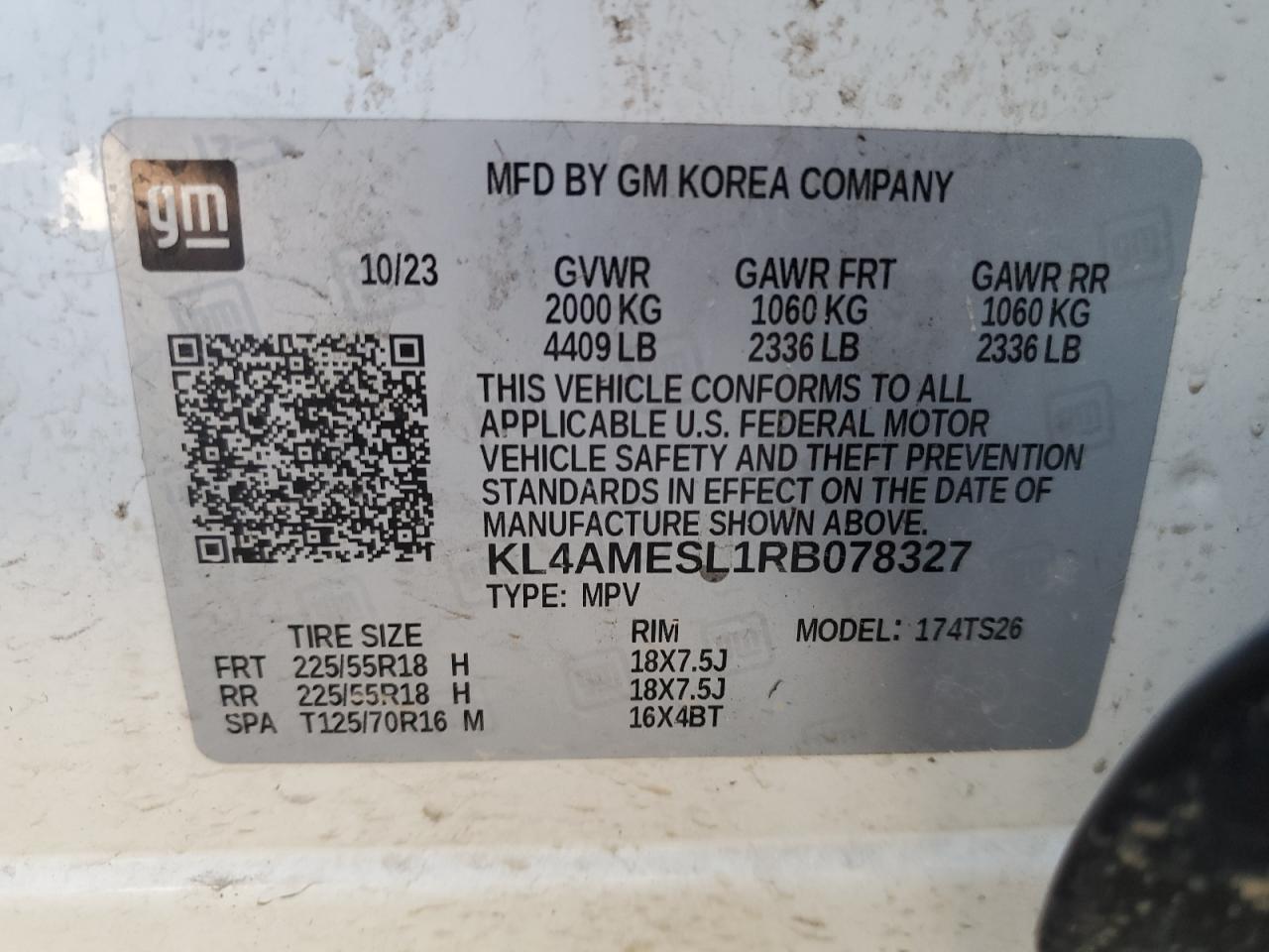 2024 Buick Encore Gx Sport Touring VIN: KL4AMESL1RB078327 Lot: 54906155