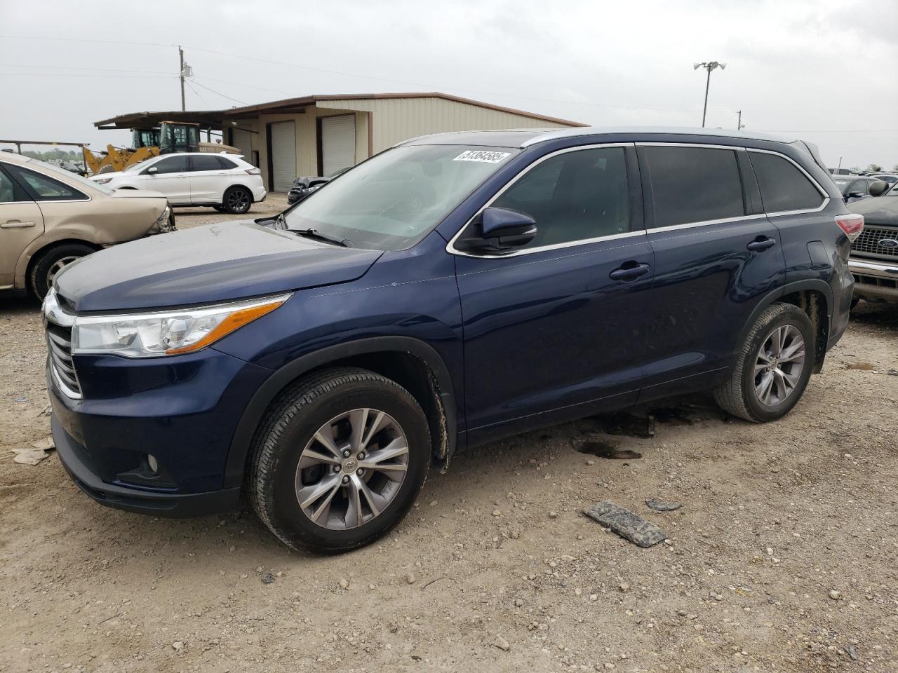 2015 Toyota Highlander Xle en Venta en Temple, TX - Hail