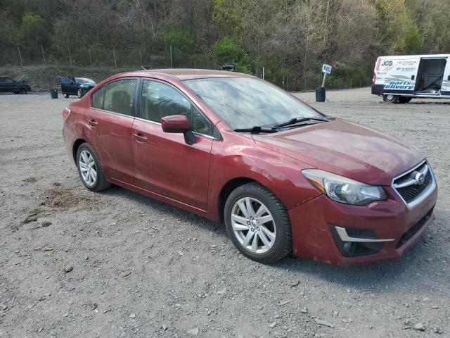 Sedans SUBARU IMPREZA 2016 Burgundy