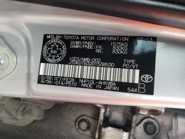 2013 TOYOTA PRIUS C 