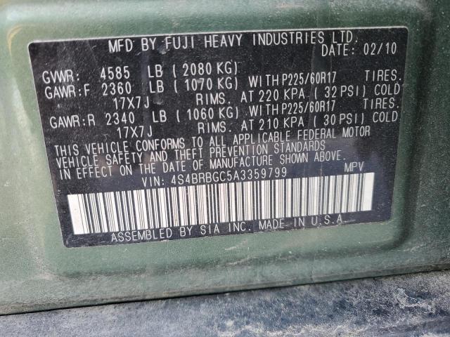2010 SUBARU OUTBACK 2.5I PREMIUM