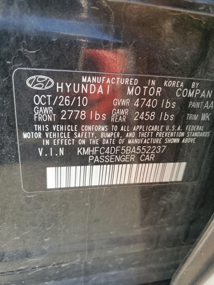 2011 Hyundai Azera Gls VIN: KMHFC4DF5BA552237 Lot: 53460455