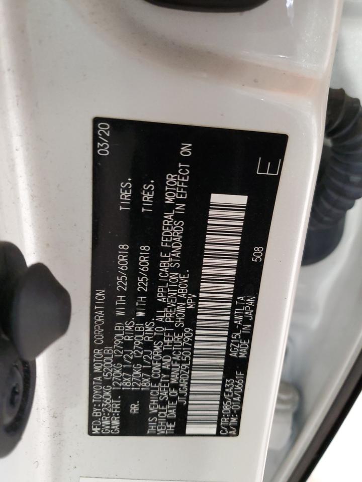 2020 Lexus Nx 300 VIN: JTJGARDZ9L5017909 Lot: 54874405
