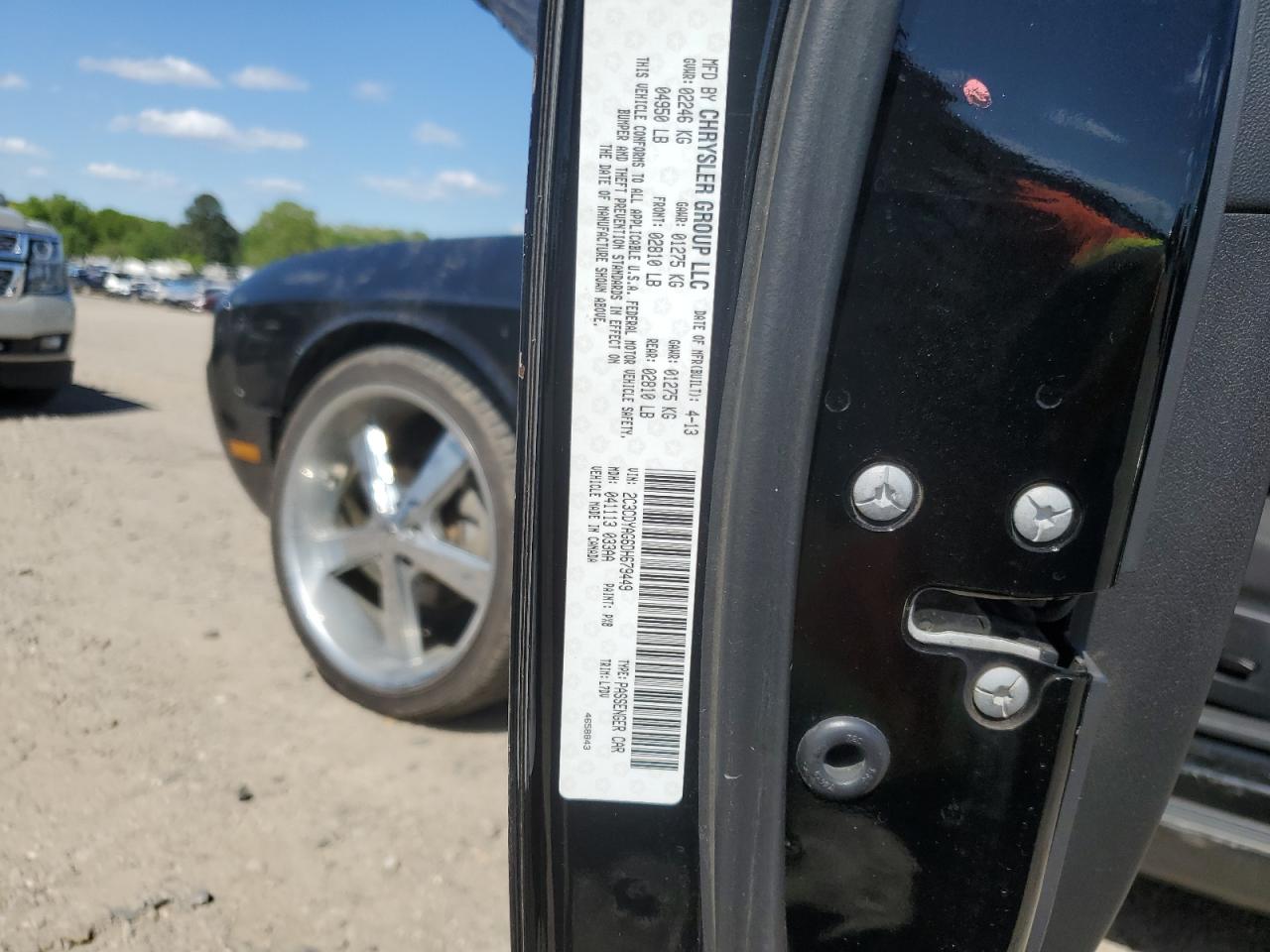 2013 Dodge Challenger Sxt VIN: 2C3CDYAG6DH679449 Lot: 52784705