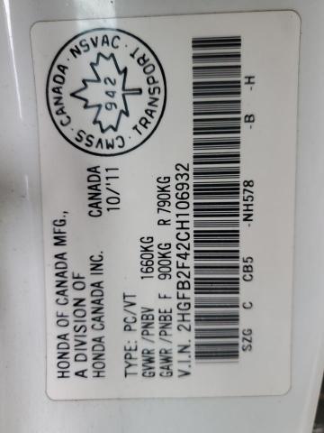 2012 HONDA CIVIC LX