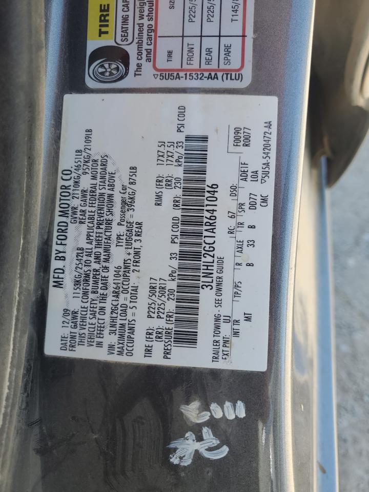 2010 Lincoln Mkz VIN: 3LNHL2GC1AR641046 Lot: 54389175