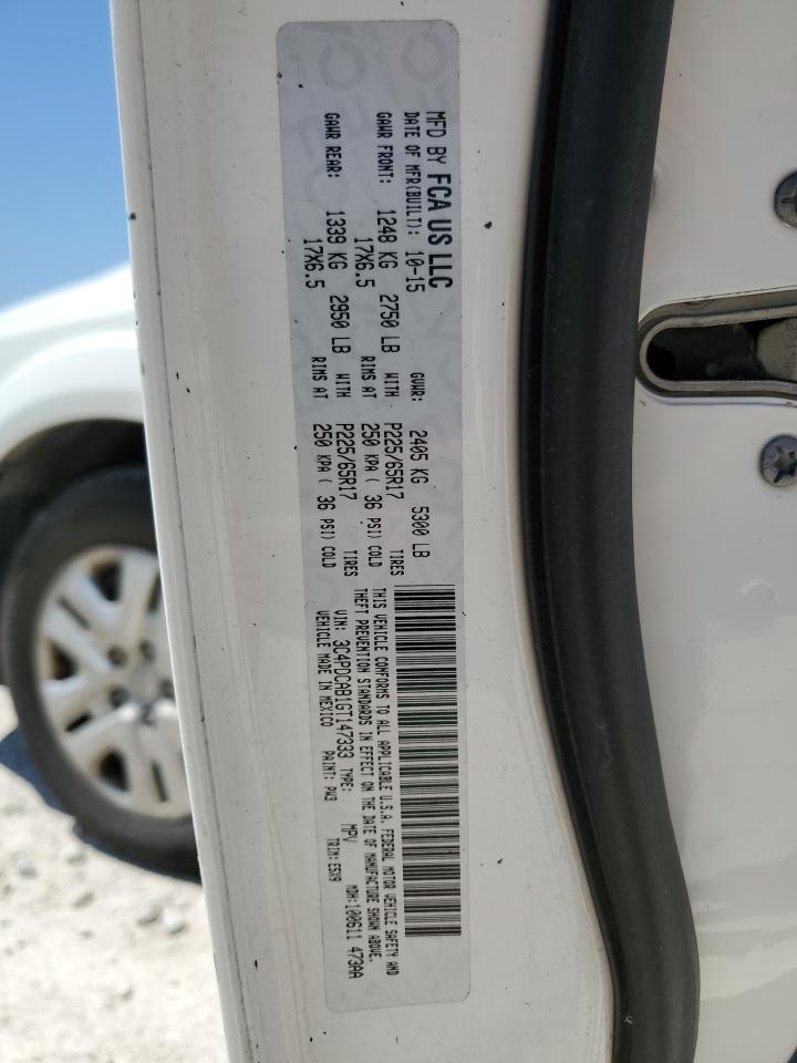 2016 Dodge Journey Se VIN: 3C4PDCAB1GT147333 Lot: 52094075