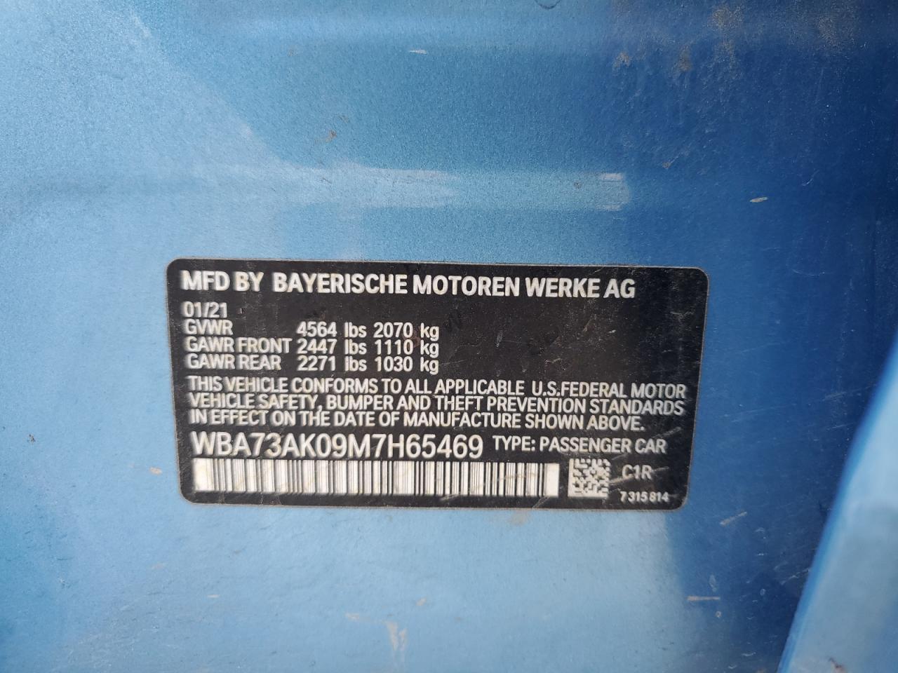wba73ak09m7h65469 WBA73AK09M7H65469 2021 BMW 228Xi