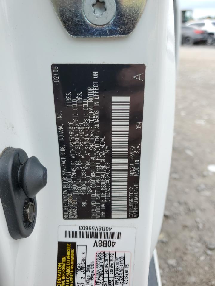 2006 Toyota Sienna Ce VIN: 5TDZA23CX6S463159 Lot: 54263315