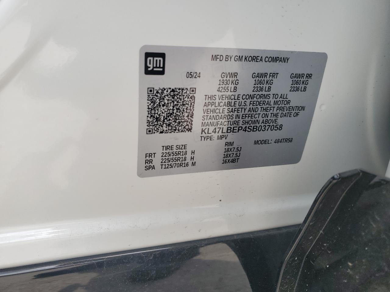 2025 Buick Envista Sport Touring VIN: KL47LBEP4SB037058 Lot: 54590255
