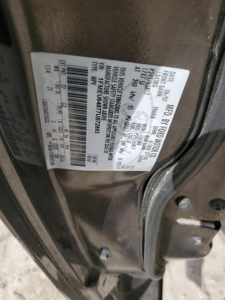 2007 Ford Explorer Eddie Bauer VIN: 1FMEU64877UB72893 Lot: 49466955