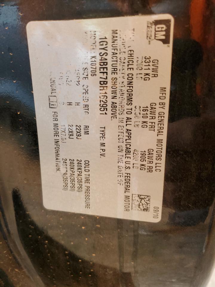 2011 Cadillac Escalade Luxury VIN: 1GYS4BEF7BR162951 Lot: 51693785