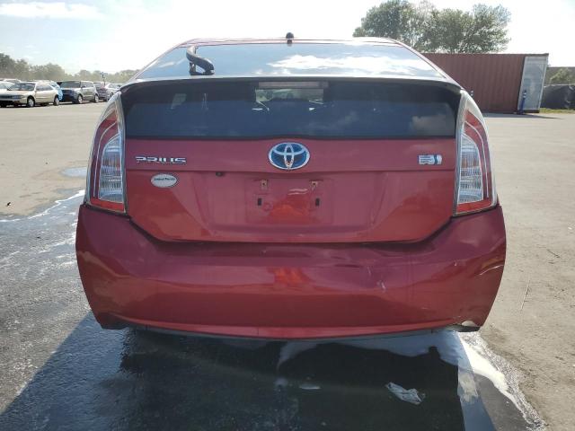  TOYOTA PRIUS 2015 Czerwony