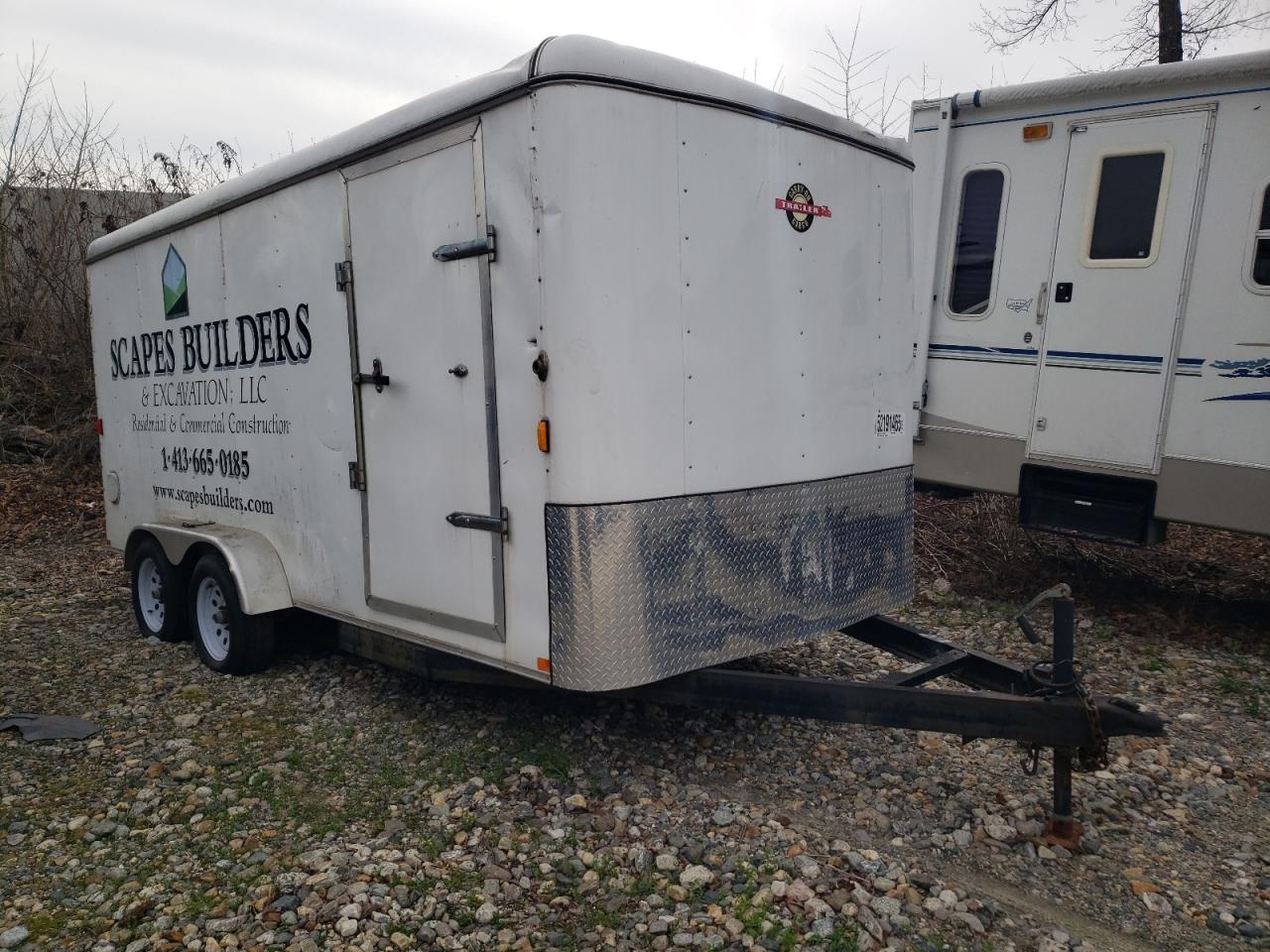 2013 Carry-On Enclosed Cargo Trailer na sprzedaż w West Warren, MA - Top/Roof