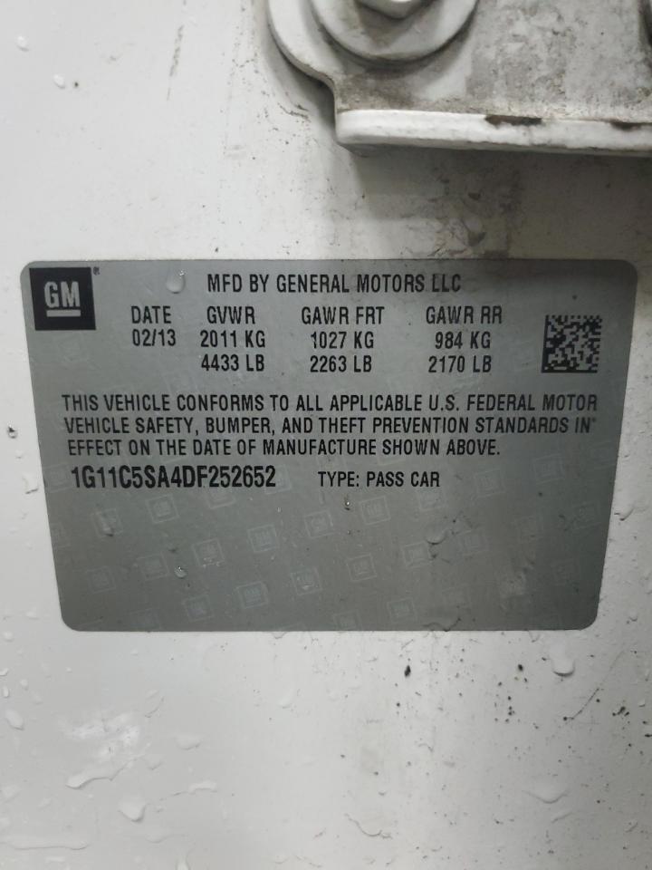 2013 Chevrolet Malibu 1Lt VIN: 1G11C5SA4DF252652 Lot: 52900085