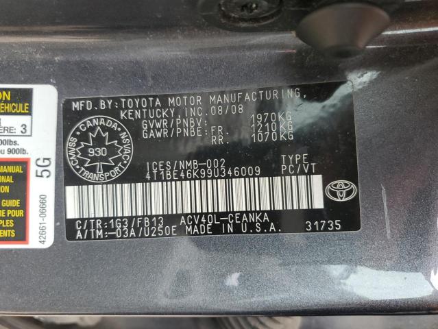 2009 TOYOTA CAMRY BASE
