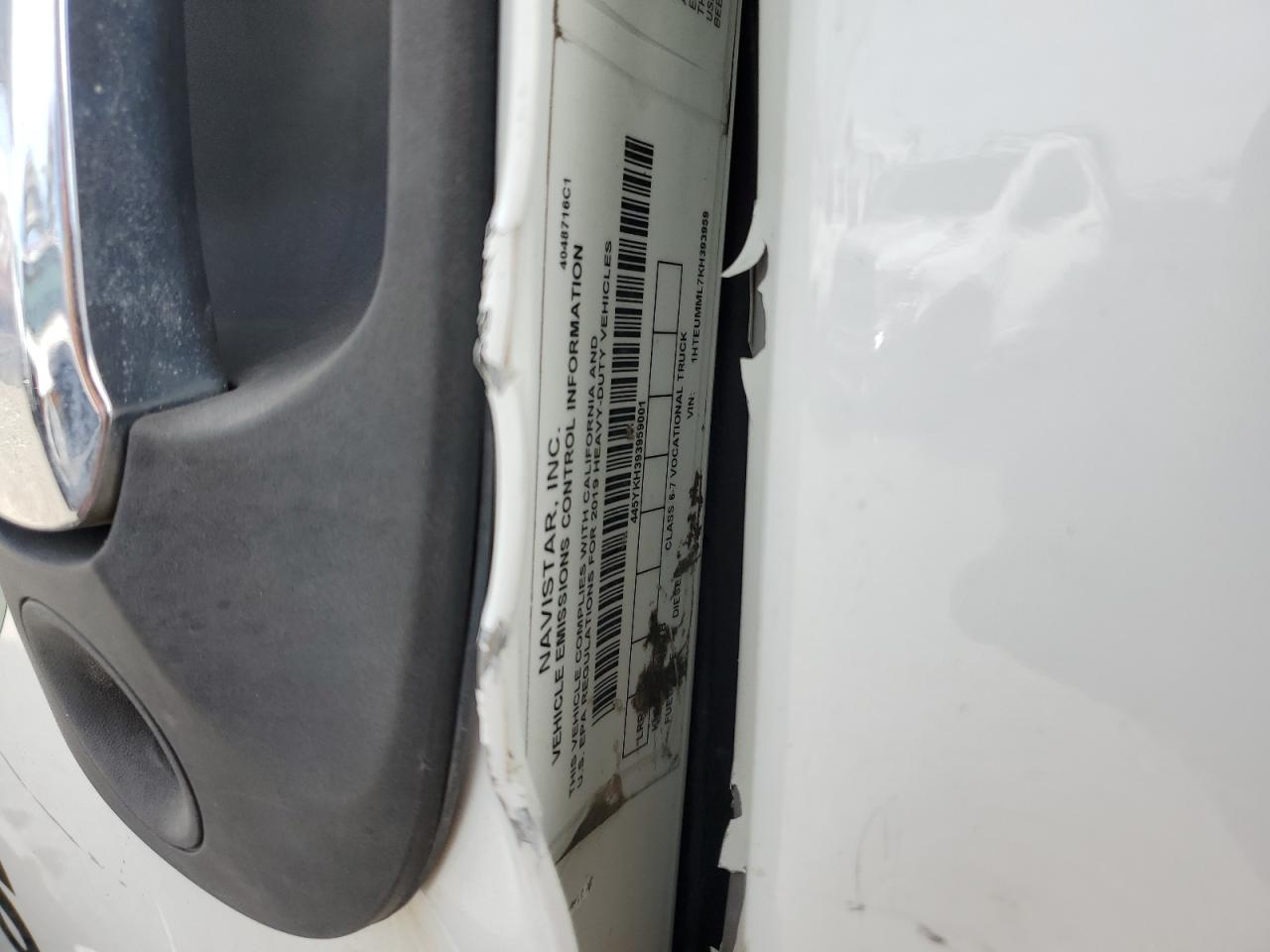 2019 International Mv607 VIN: 1HTEUMML7KH393959 Lot: 49737055