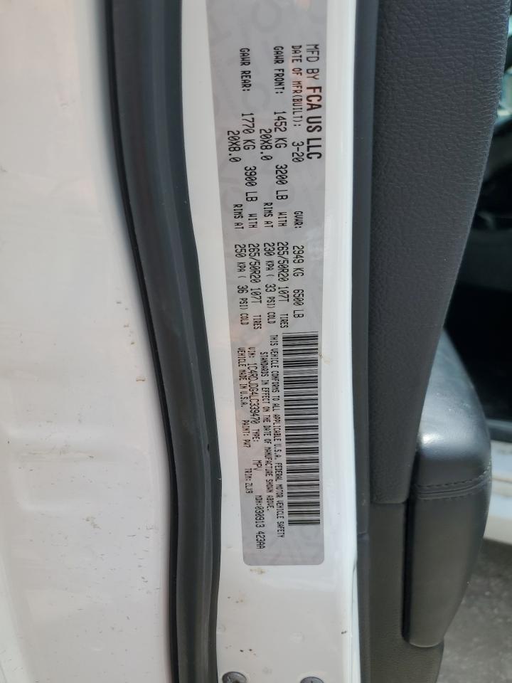 2020 Dodge Durango Gt VIN: 1C4RDJDG4LC339470 Lot: 54407955