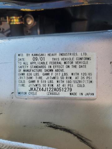 2002 KAWASAKI ZX600 J1