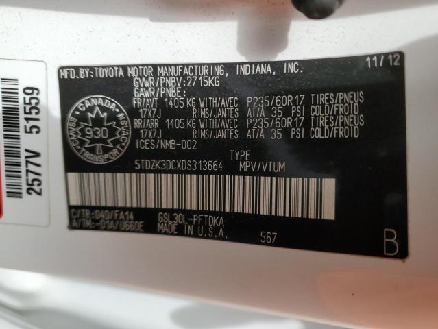 2013 TOYOTA SIENNA 