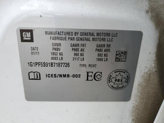 2011 CHEVROLET CRUZE LT